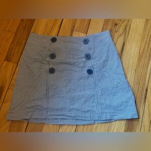 Urban Outfitters Sailorette Stripe Seersucker R&R Blue Cotton Mini Skirt